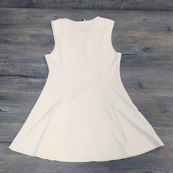 🤍ASOS Ivory A-line Dress With Pleat Detail - Picture 4 of 14